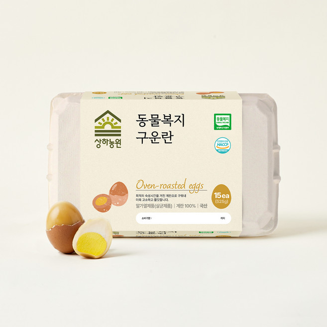 상하농원 동물복지 구운란 15구, 1개, 525g