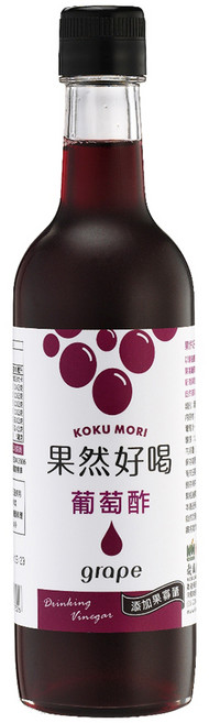 KOKUMORI 穀盛 果然好喝葡萄酢, 360ml, 1瓶