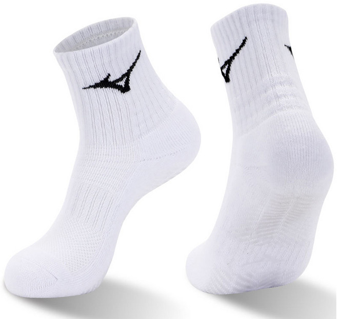 미즈노 양면 논슬립 필드 미드 삭스, 화이트, 1세트