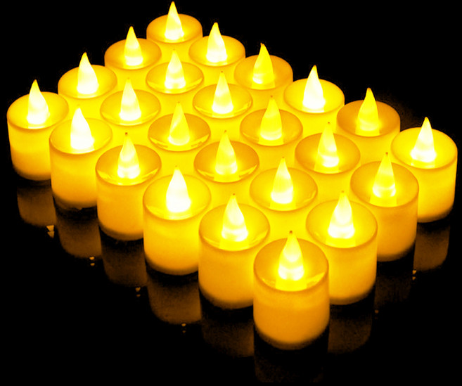 스토리빙 티라이트 LED 전자초 24p, 옐로우