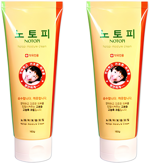 노토피 보습 크림, 160g, 2개