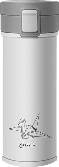 FUJI-GRACE 富士雅麗 景德鎮真陶瓷彈蓋保溫杯, 白色, 500ml, 1個