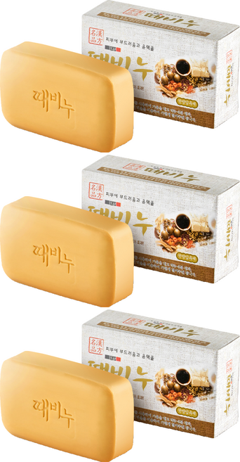 명품 한방 때비누, 130g, 3개
