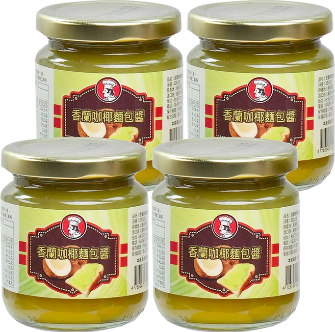 CHEF'S CHOICE 美味大師 香蘭咖椰麵包醬, 220g, 4罐