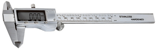 金屬精鋼數字顯示電子測量遊標卡尺 150mm 24.5 x 9 x 2.8cm, 1個