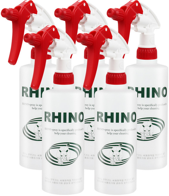 韓國 RHINO 噴霧器噴頭 + 瓶身組, 白色 + 紅色, 5套