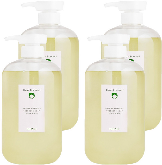 디오넬 디어브로콜리 바디워시 투베로즈 솝, 1L, 4개