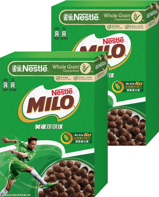 MILO 美祿 可可球早餐脆片, 330g, 2盒