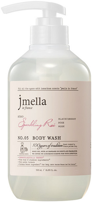 제이멜라 인 프랑스 스파클링 로제 바디 워시 프루티 로즈향, 500ml, 1개