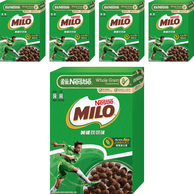 MILO 美祿 可可球早餐脆片, 330g, 5盒