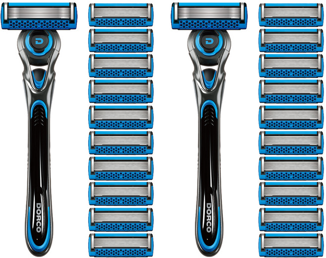 DORCO 多可樂客 Pace7 2 Fresh刮鬍刀組, 刮鬍刀+替換刀片 10入, 2組