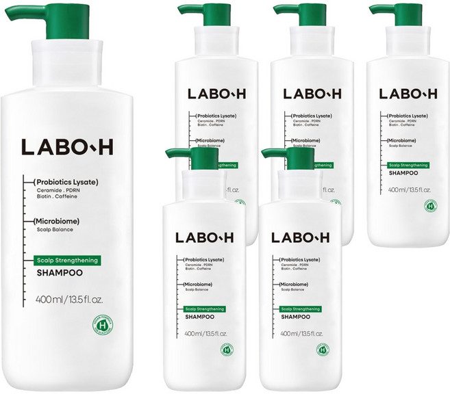 LABO-H 益生菌強健頭皮洗髮精, 400ml, 6瓶