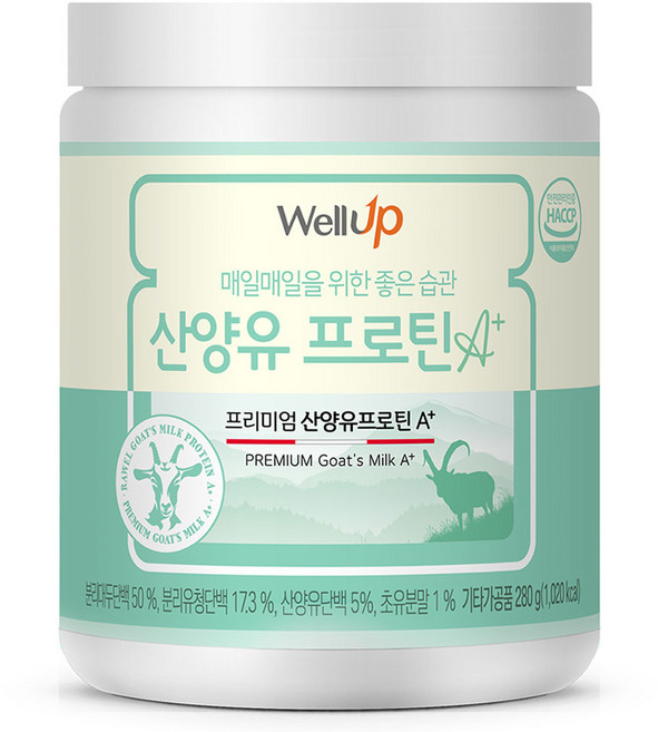 로엘 웰업 프리미엄 산양유 초유단백질 프로틴 A+, 1개, 280g