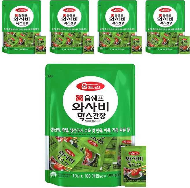 움트리 와사비믹스 간장, 10g, 500개