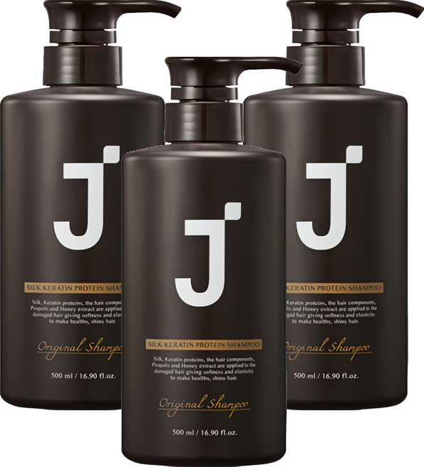 제이숲 실크 케라틴 단백질 샴푸, 500ml, 3개