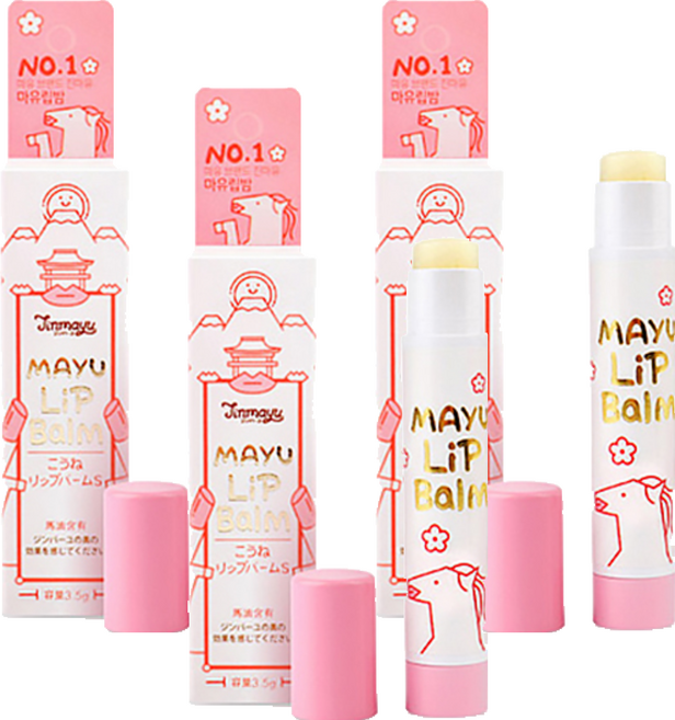 진마유 사쿠라 마유립밤, 3.5g, 3개