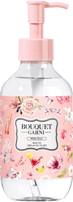 부케가르니 모이스처 바디오일 화이트머스크향, 300ml, 1개