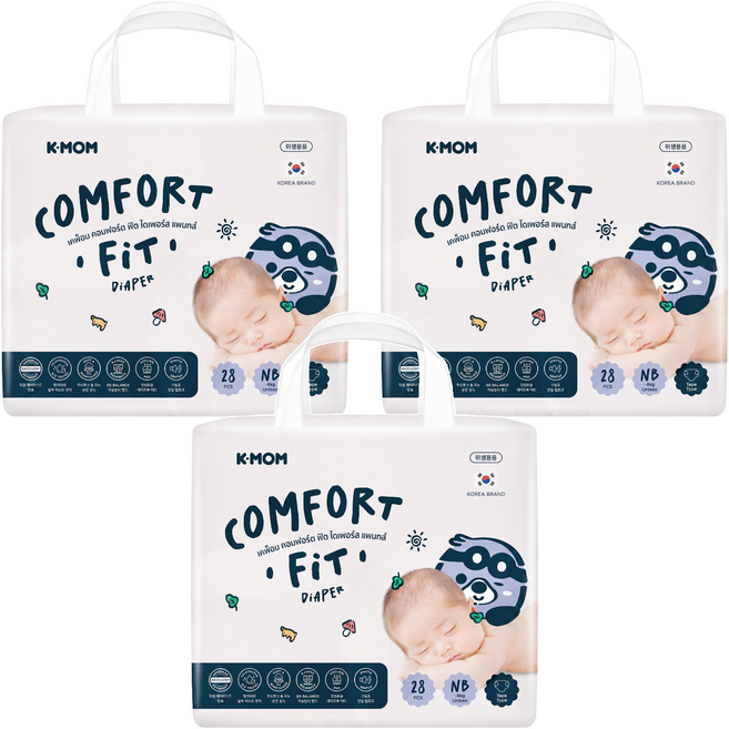 MOTHER-K K-MOM COMFORT FIT 雲柔鎖水紙尿布 黏貼型 0~5kg, NB, 84片