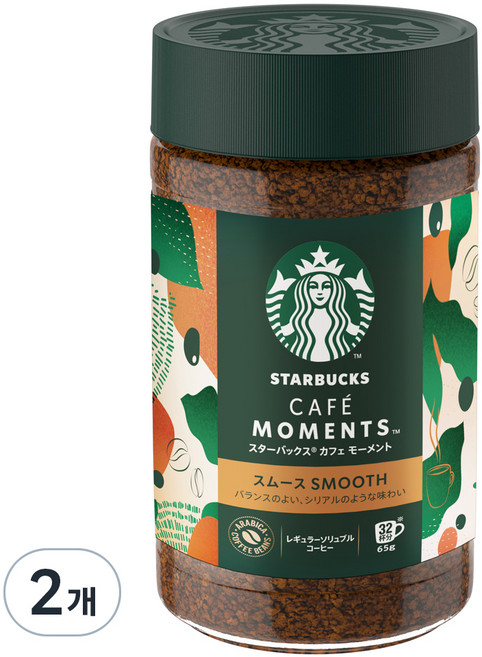 스타벅스 카페모먼트 스무스 원두커피믹스, 65g, 1개입, 2개
