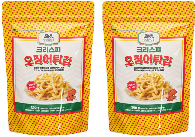 크리스피 오징어튀김, 200g, 2개
