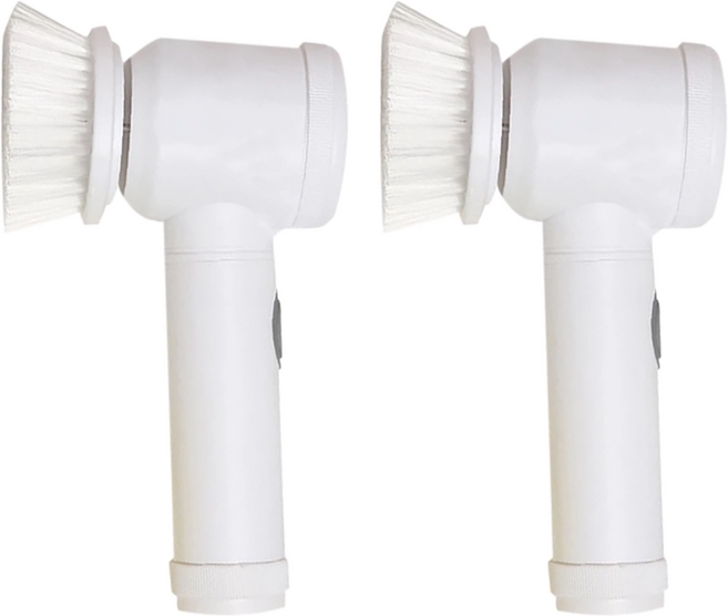 5合1電動清潔刷 可掛牆設計 充電款 IPX6防水, 白色, 2組