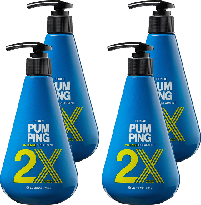 페리오 펌핑 인텐스 스피아민트 향 치약, 285g, 4개