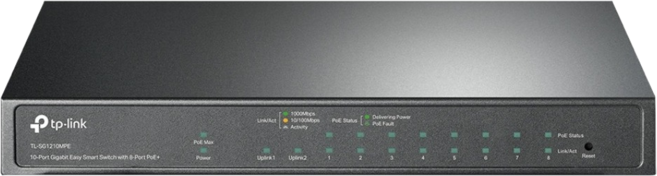 tp-link 商用 v3 10 埠 Gigabit 簡易智慧型交換器, 1個, TL-SG1210MPE