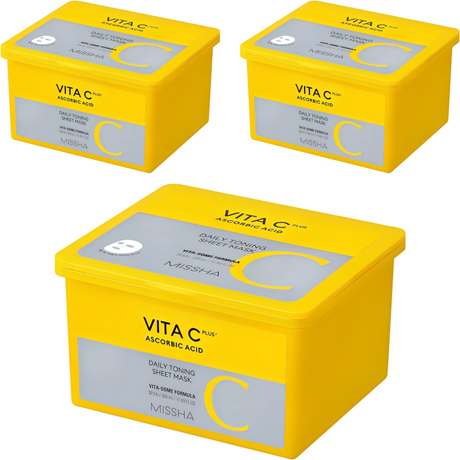 미샤 비타씨플러스 데일리 토닝 시트 마스크, 30개입, 3개
