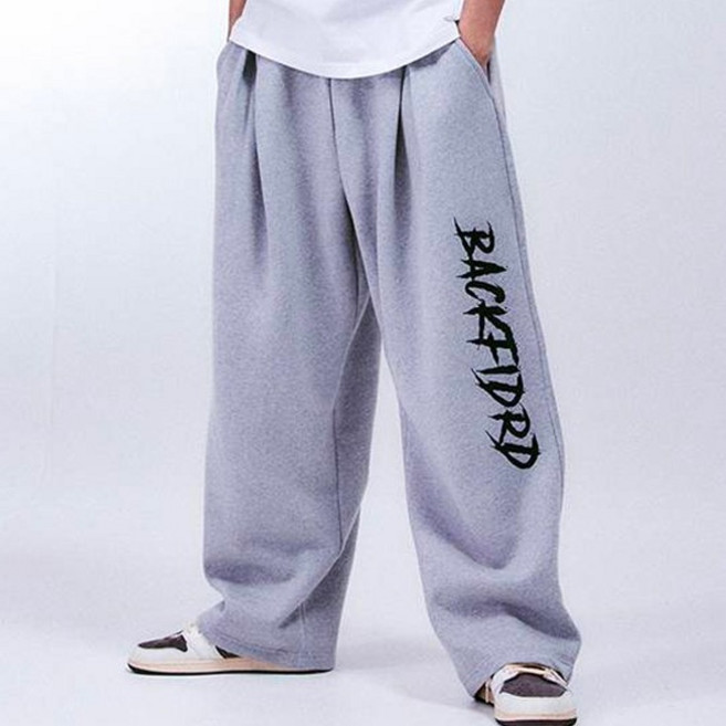 Elimeno EL Fired 雙褶重磅寬版長款毛圈棉褲