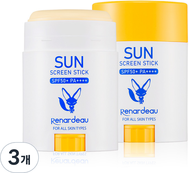 르나르도 썬 스크린 스틱 SPF50+ PA++++, 20g, 3개