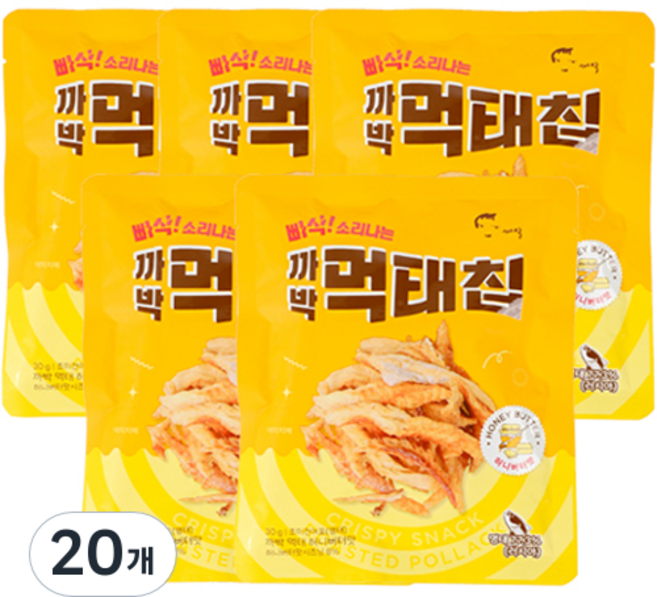 까박 빠삭 소리나는 먹태칩 허니버터맛, 30g, 20개