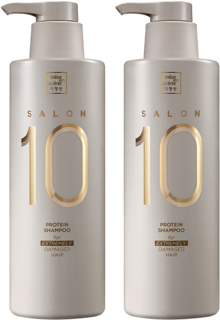 미쟝센 살롱 10 단백질 샴푸 극손상 모발용, 500ml, 2개