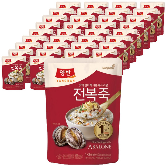 양반 전복죽, 420g, 40개