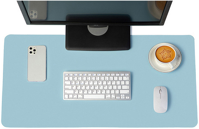 하이어데코 데스크 매트 가죽 논슬립 와이드 대형 마우스 장패드, 스카이