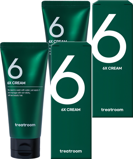 treatroom 6X無沖洗修護霜髮膜, 2個, 100ml