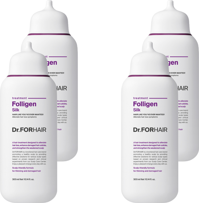 Dr.FORHAIR Folligen 絲蛋白受損髮質護髮素, 300ml, 4個