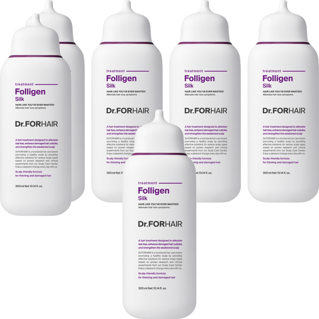 Dr.FORHAIR Folligen 絲蛋白受損髮質護髮素, 300ml, 6個