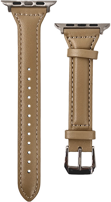 Apple Watch 皮革替換錶帶, 奶茶色, 1個