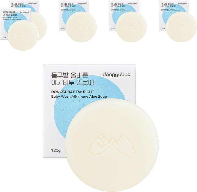 동구밭 올바른 아기비누 알로에, 100g, 6개