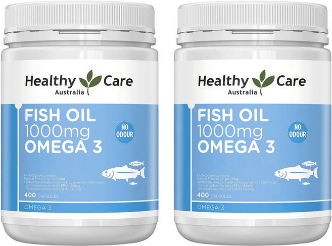 Healthy Care 澳洲深海魚油 Omega-3 膠囊 400顆, 587.2g, 2罐