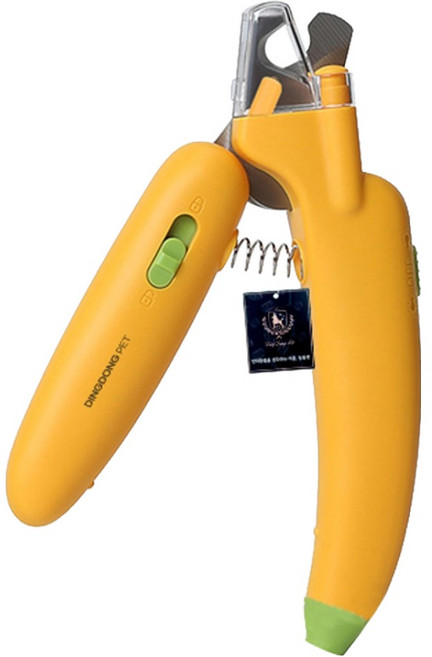 딩동펫 반려동물 바나나 LED 발톱깎이 156 x 54 x 26 mm, 옐로우, 1개