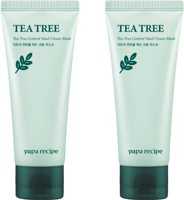 파파레서피 티트리 컨트롤 머드 크림 마스크 100ml, 1개입, 2개