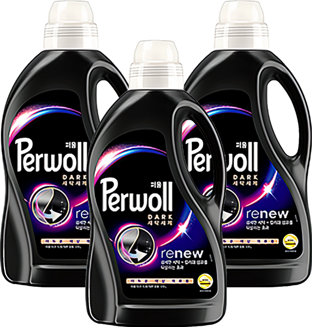 퍼울 다크 세탁세제 겸용 본품, 1.9L, 3개