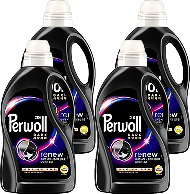 퍼울 다크 세탁세제 겸용 본품, 1.9L, 4개