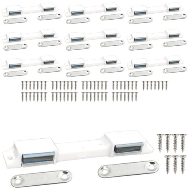 쌍자석 빠찌링 경첩 흰색, 10개