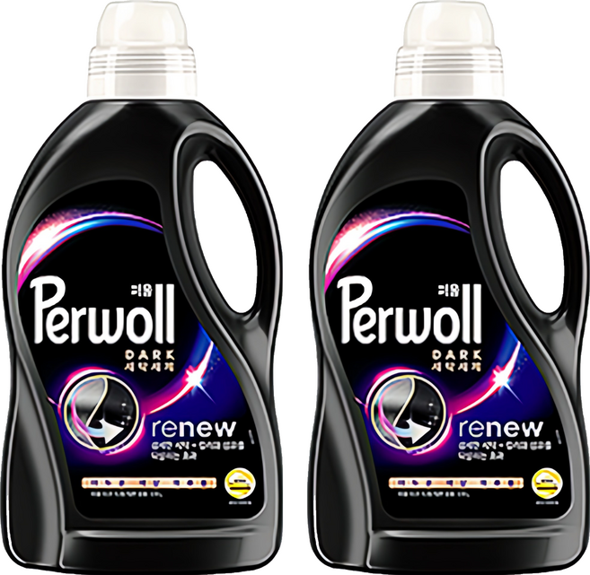 퍼울 다크 세탁세제 겸용 본품, 1.9L, 2개