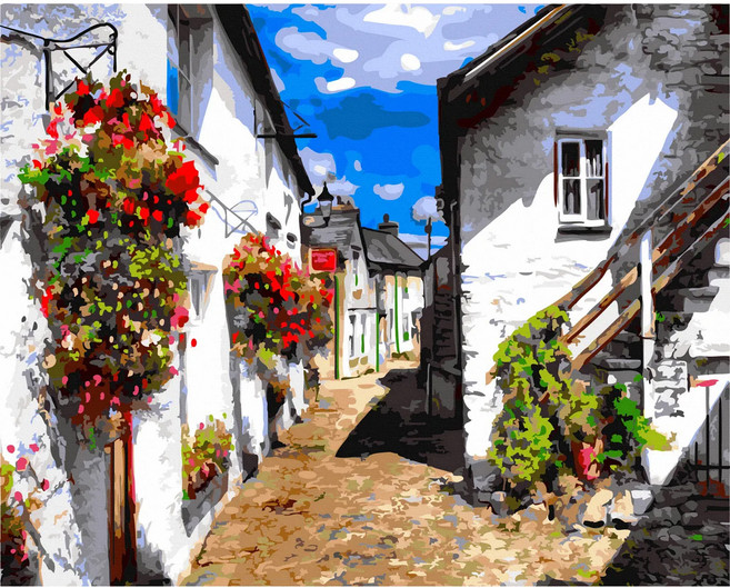 ArtLife 藝術生活 數字油畫 DIY DT062 40 x 50cm, 山城風情, 1組