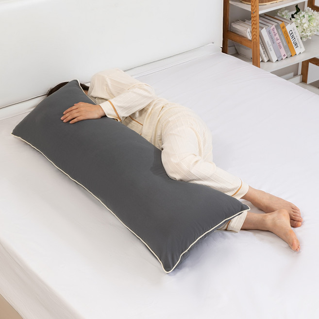자시스 사각 폭신 롱 쿠션 바디 필로우, 그레이