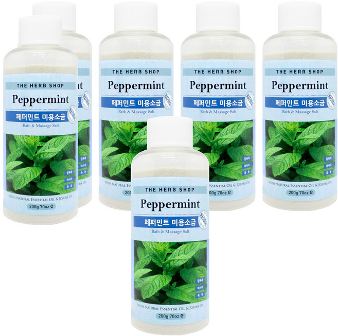 더허브샵 페퍼민트 마사지 미용소금, 페퍼민트 008520, 6개