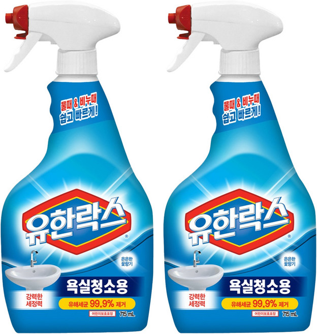 유한락스 욕실청소용 세정제, 715ml, 2개